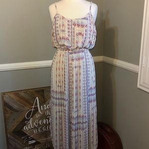 American Rag white pleated maxi dress